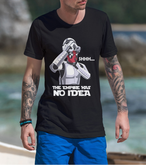 Deadpool Stormtrooper Mashup The Empire Has No Idea Shhh Star Wars Crossover T-Shirt