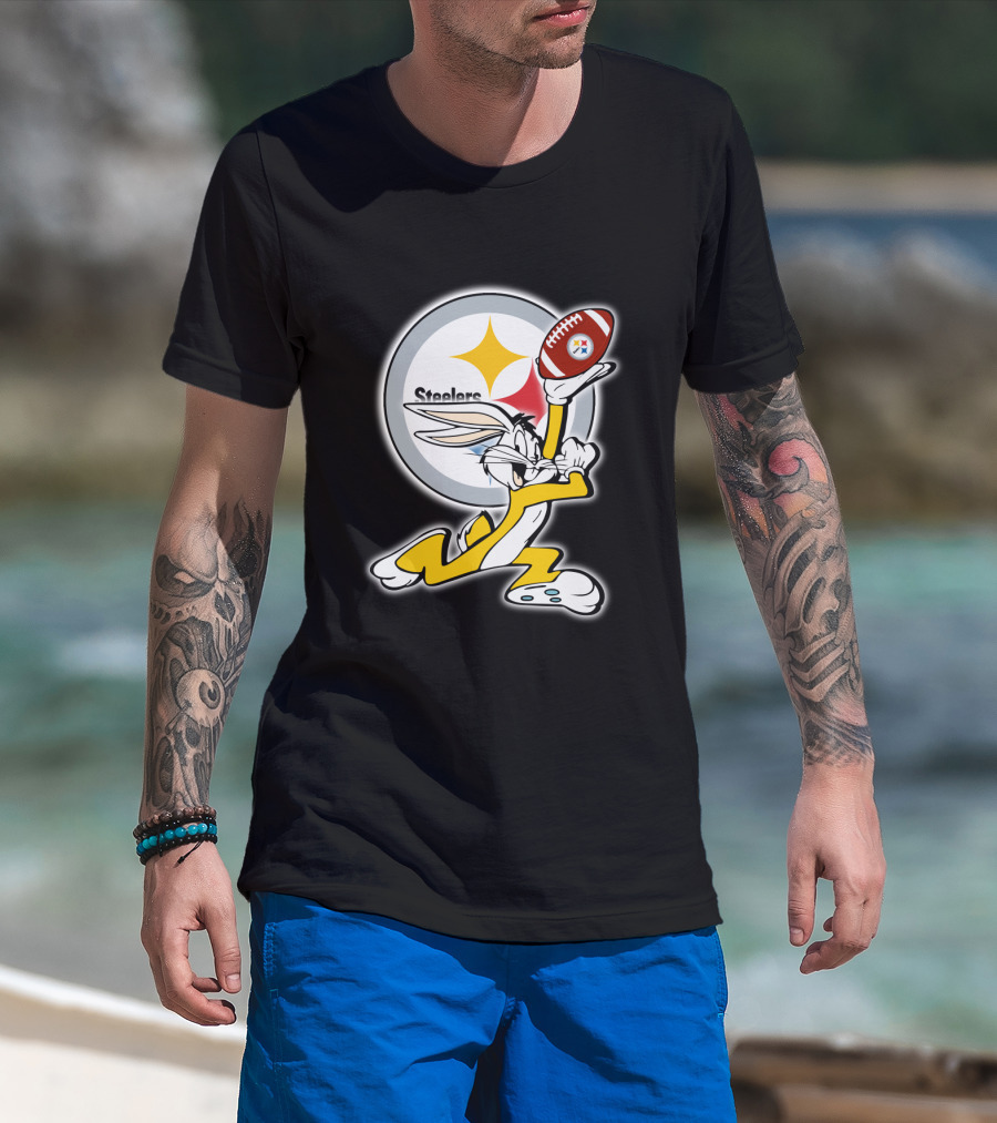 Pittsburgh Steelers Bugs Bunny Football T-Shirt