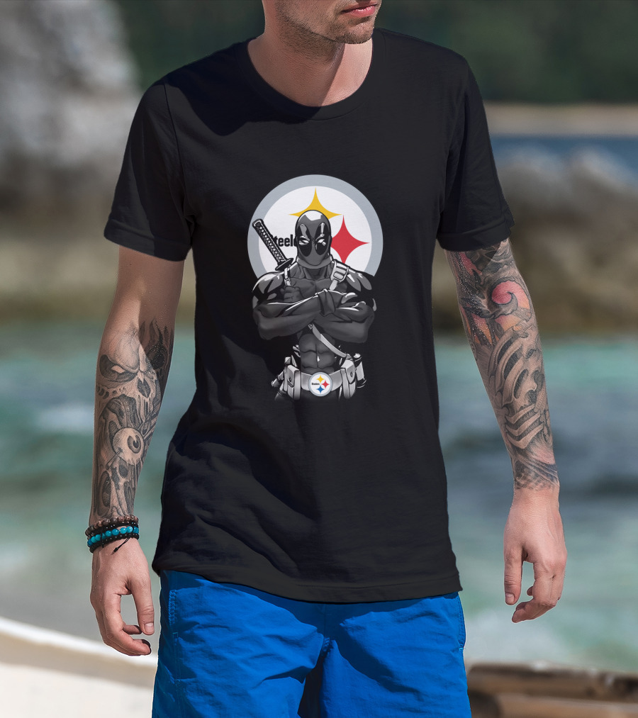 Pittsburgh Steelers Deadpool Crossover T-Shirt