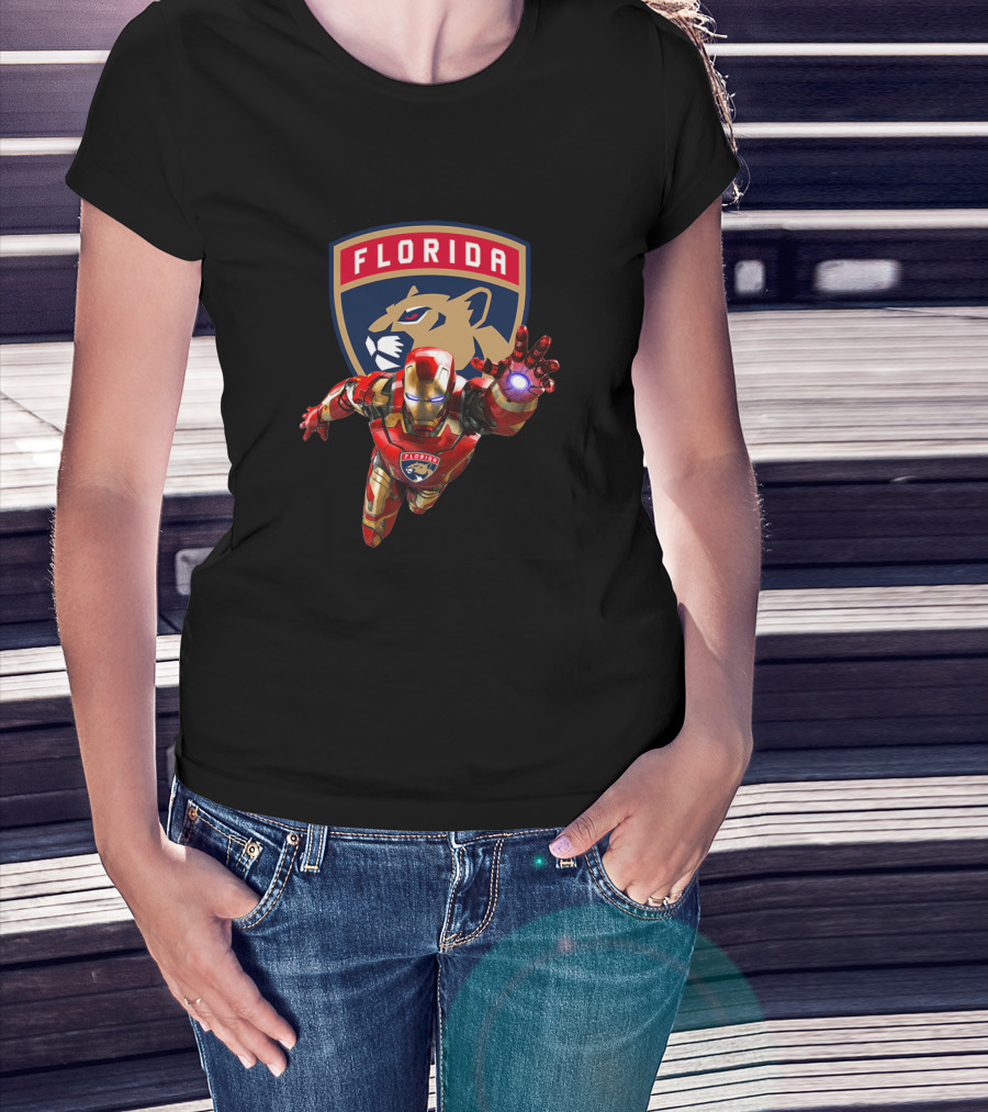 Florida Panthers Iron Man Crossover T-Shirt