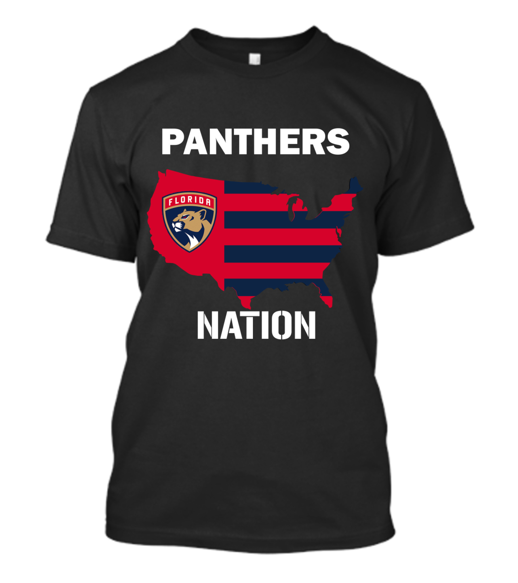 Florida Panthers Nation Map T-Shirt