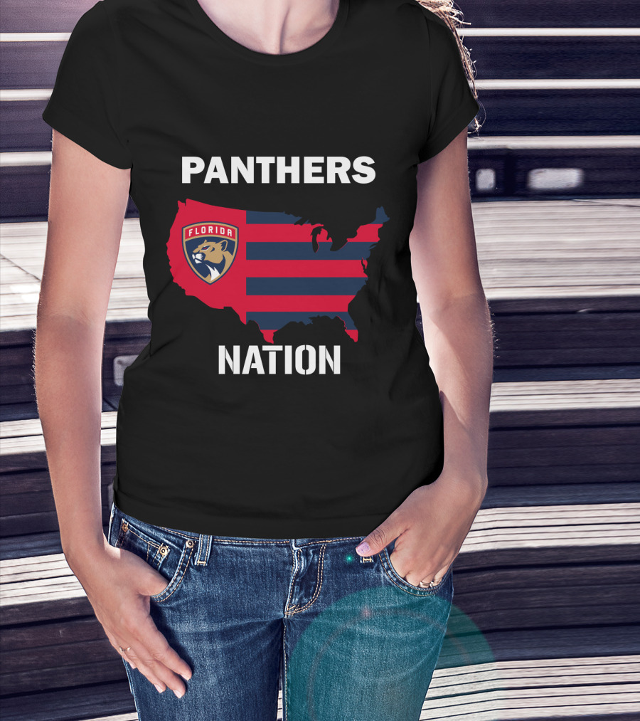 Florida Panthers Nation Map T-Shirt