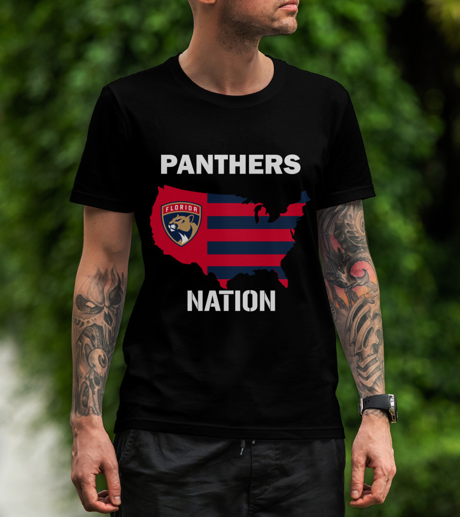 Florida Panthers Nation Map T-Shirt