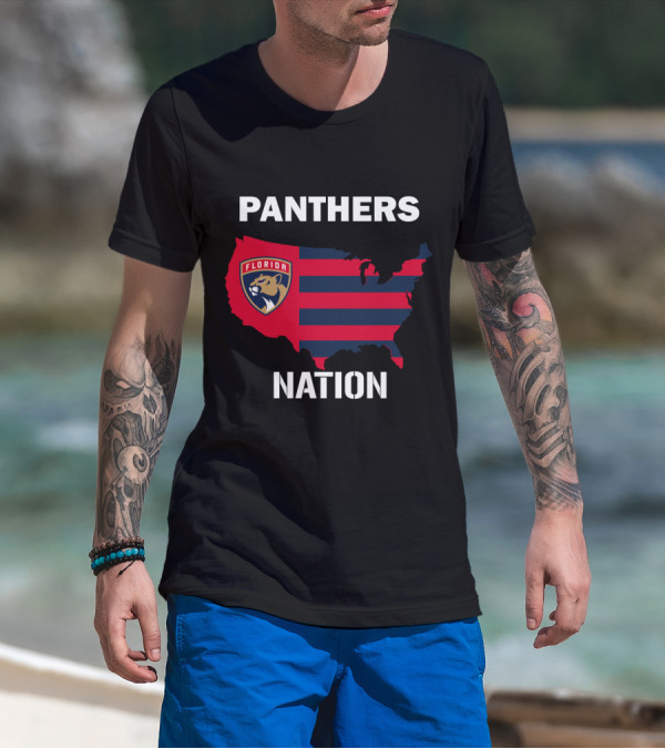 Florida Panthers Nation Map T-Shirt