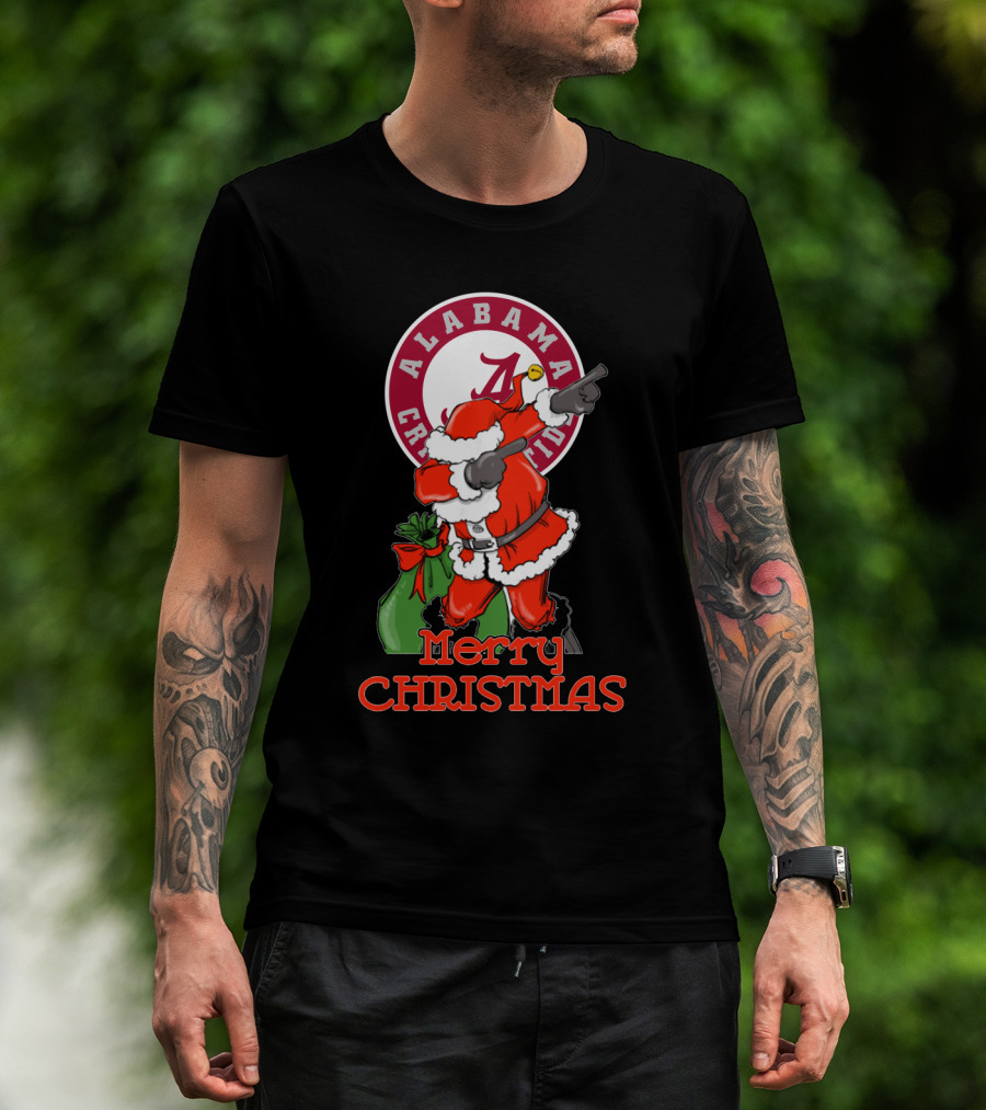 Alabama Crimson Tide Merry Christmas Santa T-Shirt