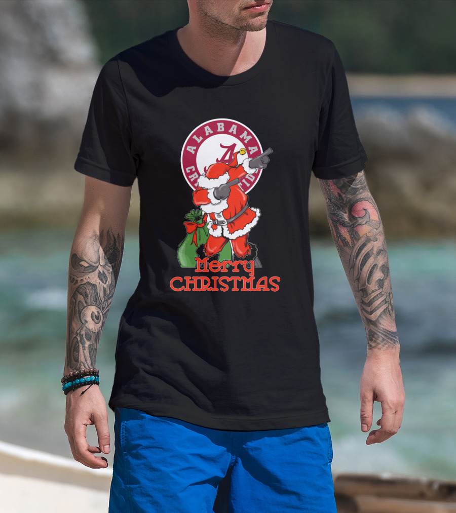Alabama Crimson Tide Merry Christmas Santa T-Shirt