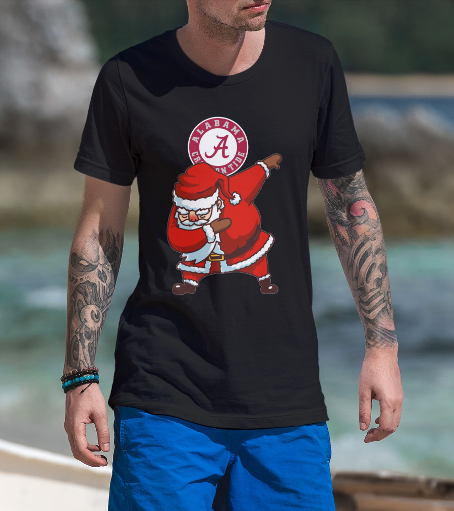 Alabama Crimson Tide Santa Dab T-Shirt