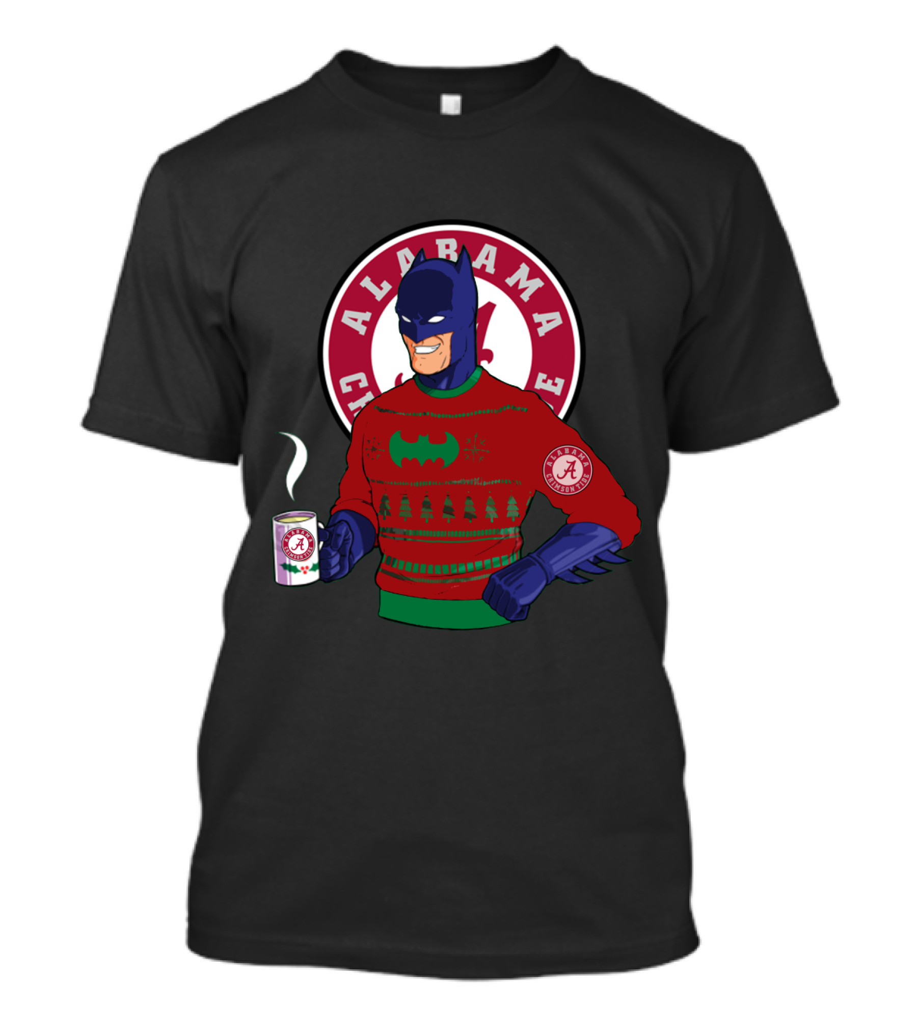 Alabama Crimson Tide Superhero Holiday Coffee Fan T-Shirt