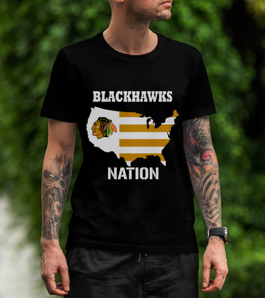 Blackhawks Nation Usa T-Shirt