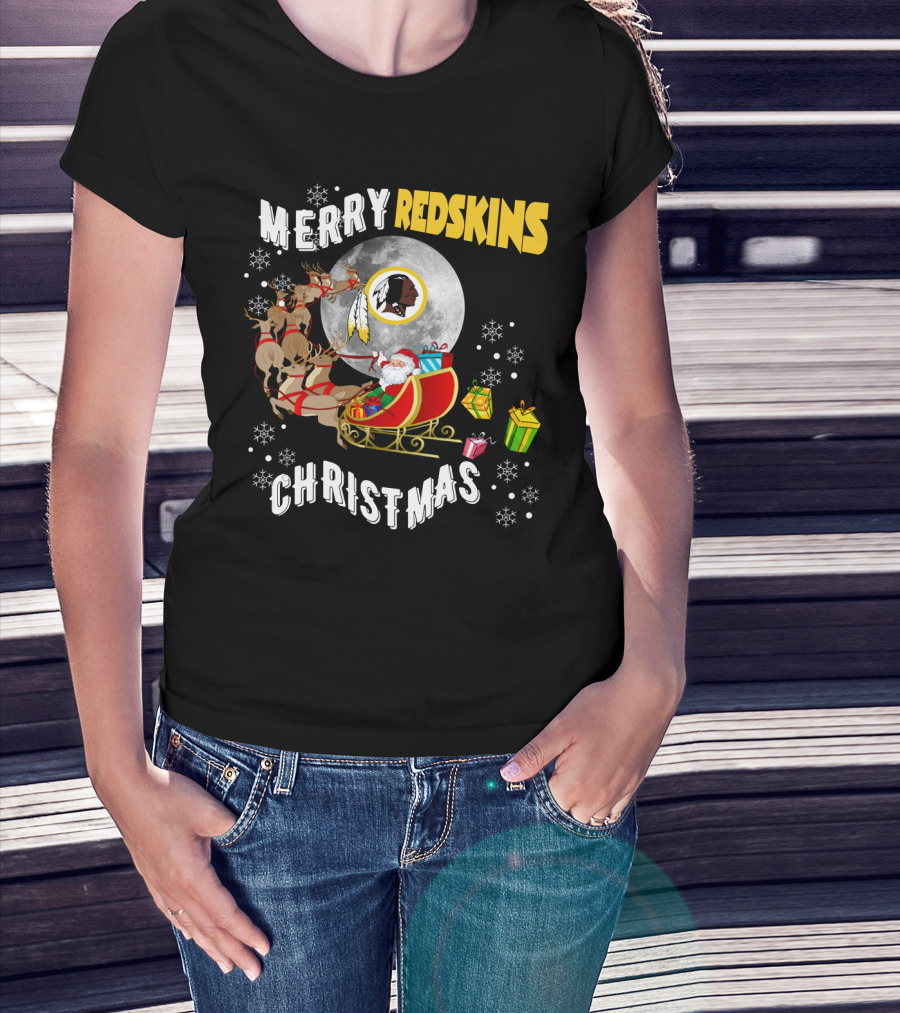 Merry Redskins Christmas T-Shirt