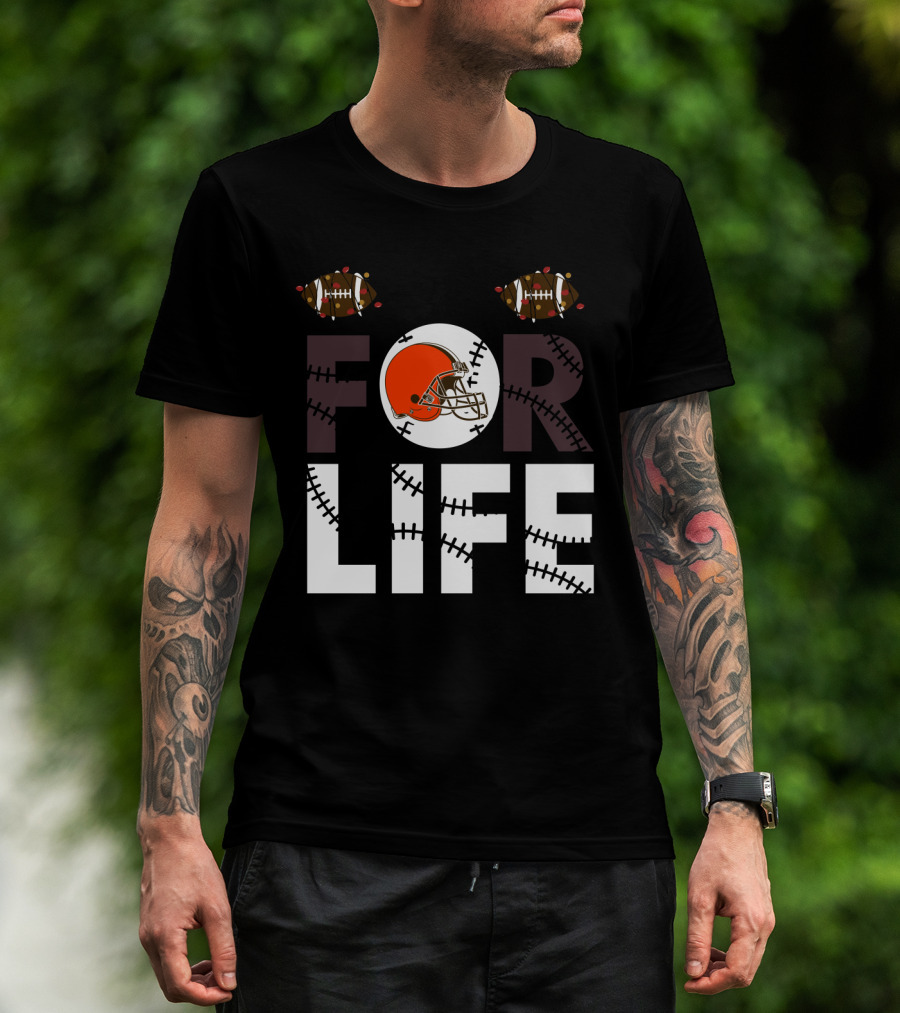 Cleveland Browns Helmet For Life Football Fan T-Shirt