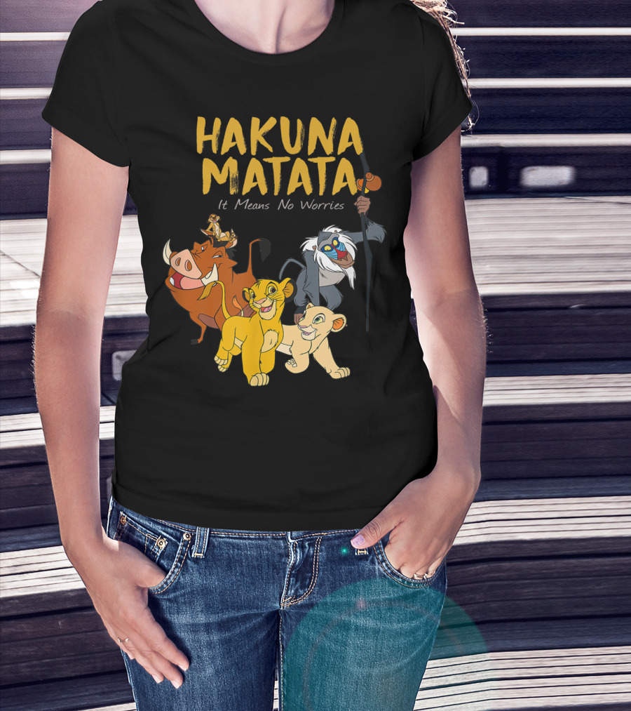 Hakuna Matata It Means No Worries Disney Films T-Shirt