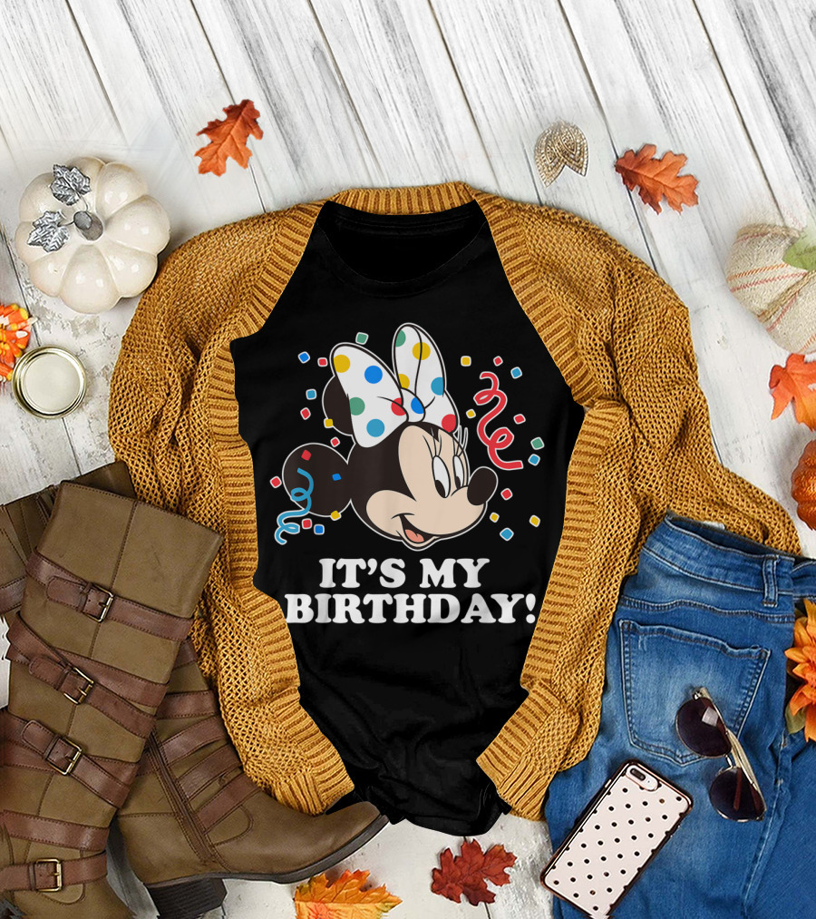 Minnie Mouse It's My Birthday Celebration T-Shirt