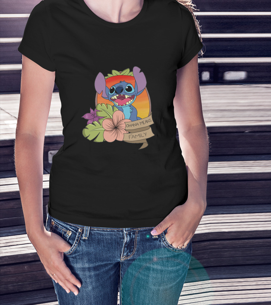 Ohana Means Family Disney Films Stitch T-Shirt