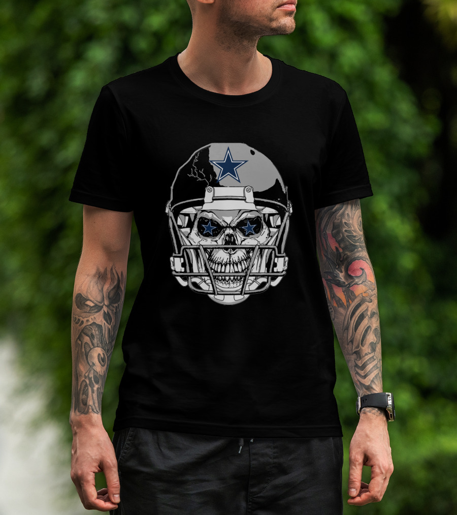 Dallas Cowboys Skull Helmet Star T-Shirt