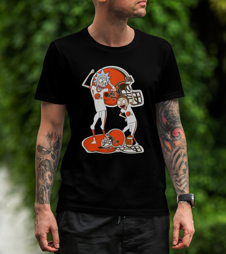 Cleveland Browns Football Rick And Morty Celebration T-Shirt