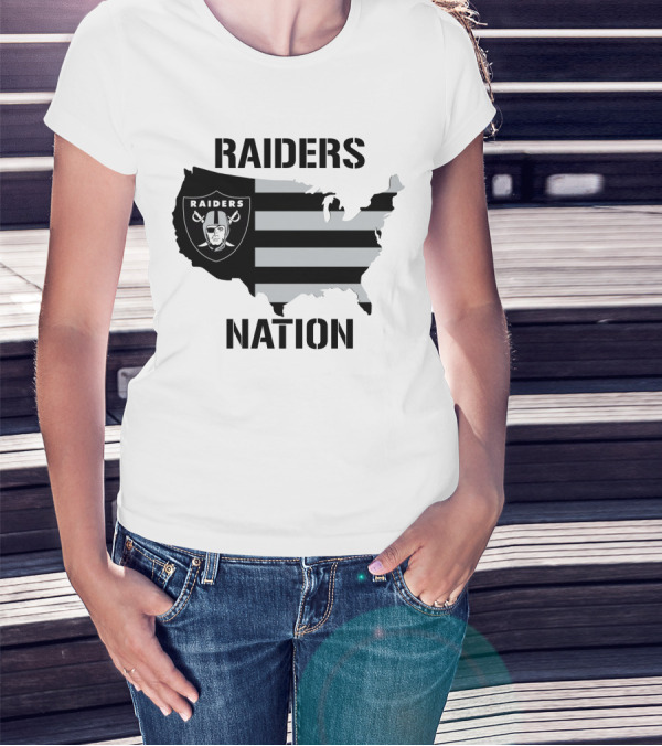 RAIDERS NATION USA MAP T-Shirt
