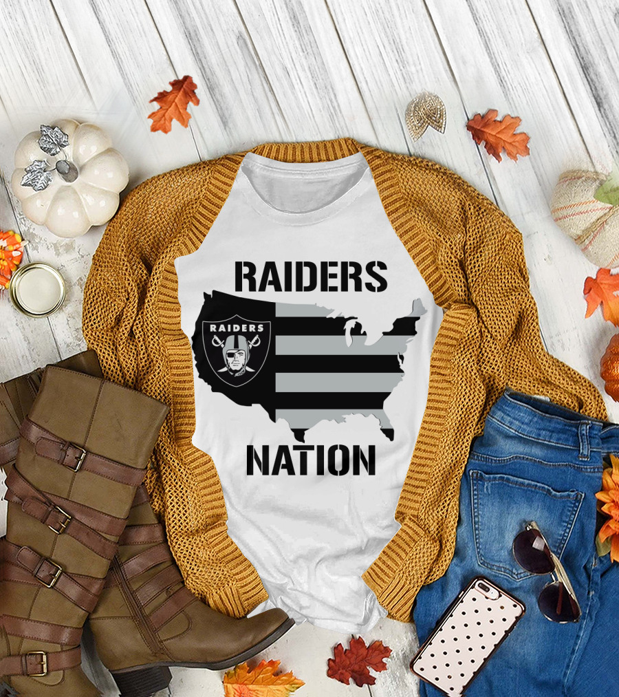 RAIDERS NATION USA MAP T-Shirt