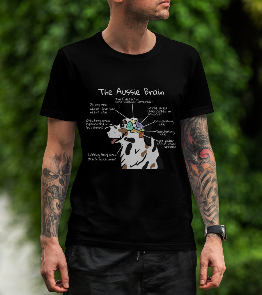 The Aussie Brain Thief Detector Olfactory Area Cat Radar Taste Tail Chasing T-Shirt