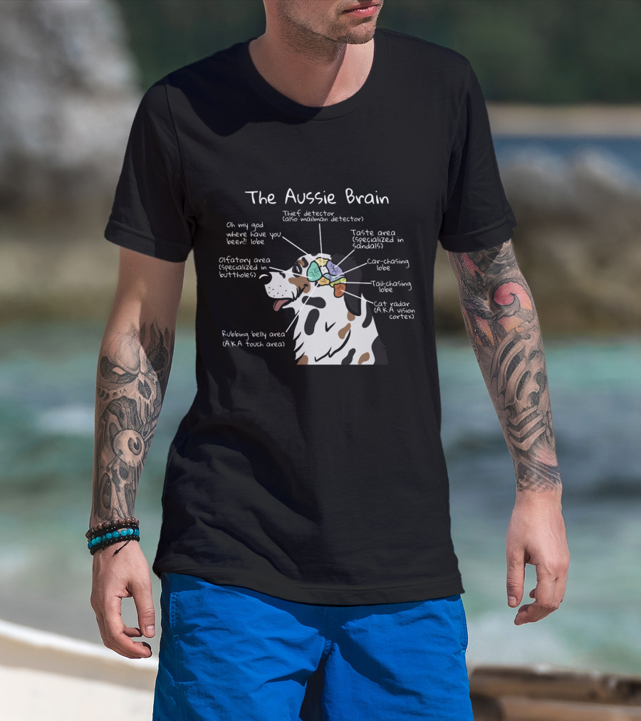The Aussie Brain Thief Detector Olfactory Area Cat Radar Taste Tail Chasing T-Shirt