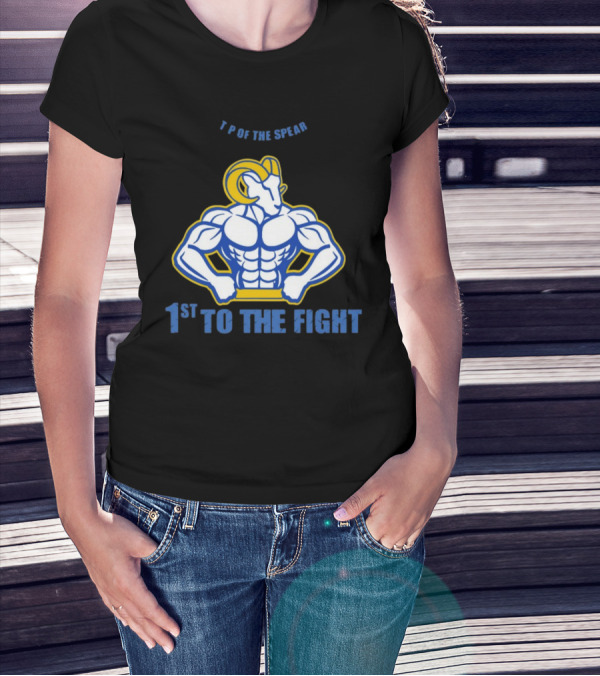 T P Of The Spear 1st To The Fight Muscular Ram T-Shirt