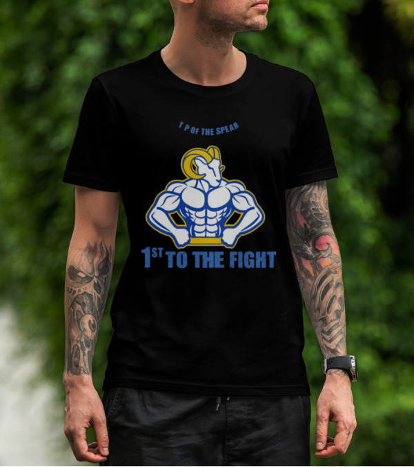 T P Of The Spear 1st To The Fight Muscular Ram T-Shirt