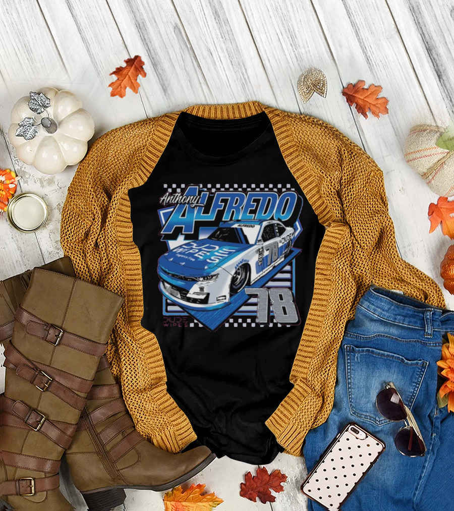 Anthony Alfredo Dude Wipes Car 78 Racing T-Shirt