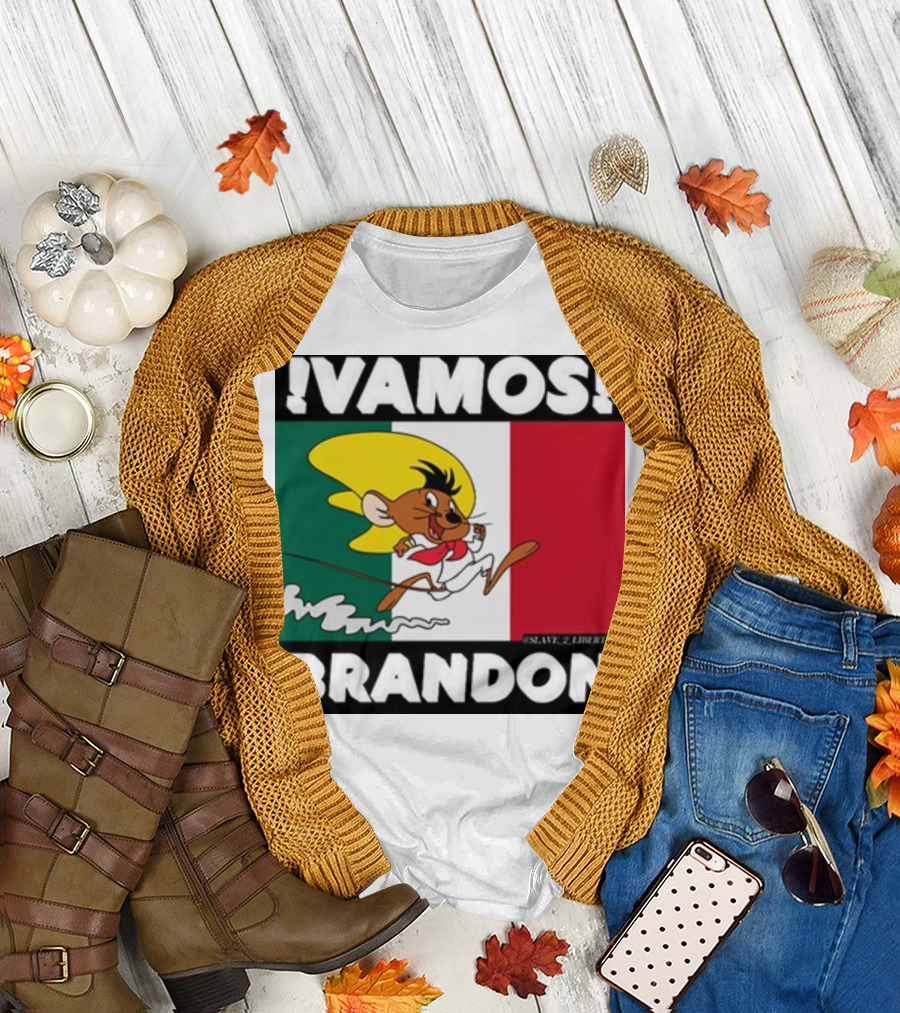 Vamos Brandon Mouse Mexican Flag T-Shirt