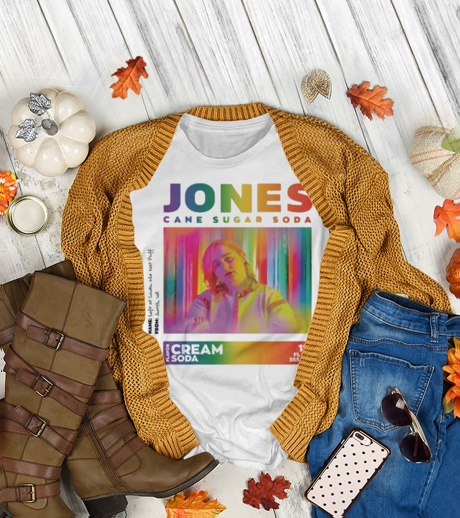 Jones Pride Cane Sugar Soda Cream Soda Flavor Ft Left At London 12 FL OZ 355 ML T-Shirt