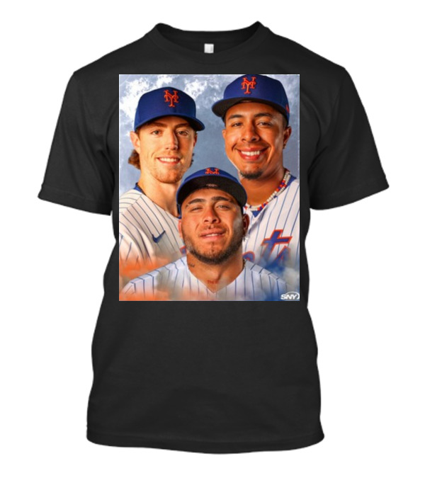 New York Mets Brett Baty With Teammates In SNY Photo T-Shirt