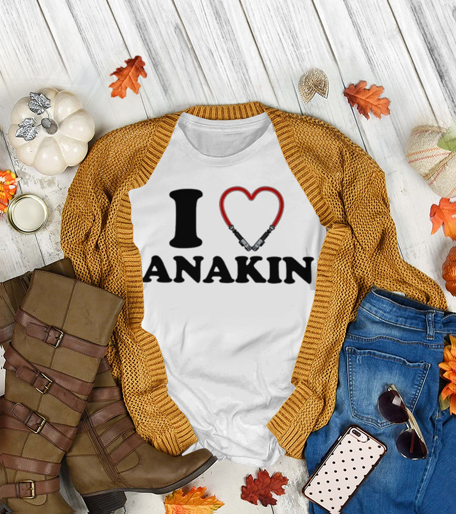 I Love Anakin Lightsaber Heart T-Shirt