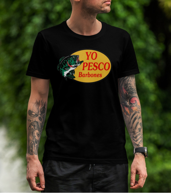 YO PESCO Barbones Fish Oval T-Shirt