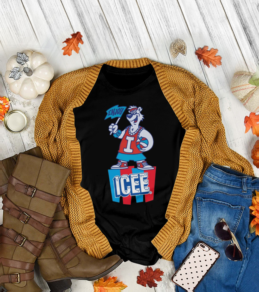 Enjoy Icee Basketball Bear Iconic Frozen Drink Fun T-Shirt