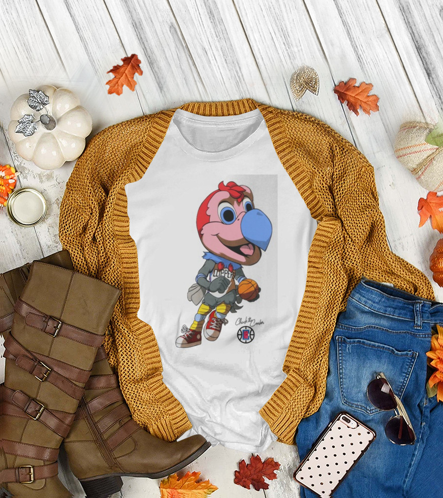Chuck The Condor Los Angeles Clippers Basketball Mascot T-Shirt