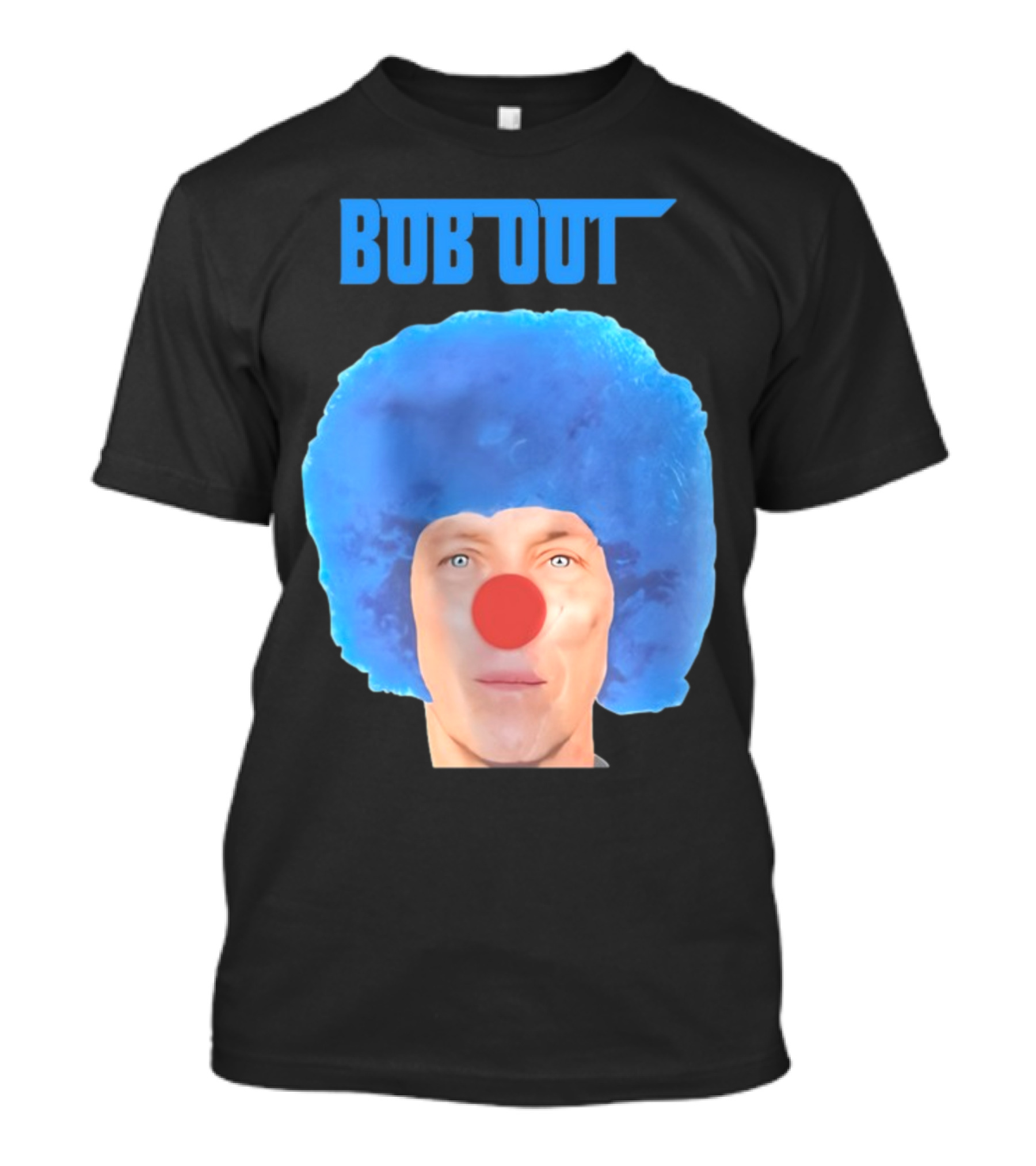 Bub Out Bernardeschi Bob Out Blue Afro Red Nose T-Shirt