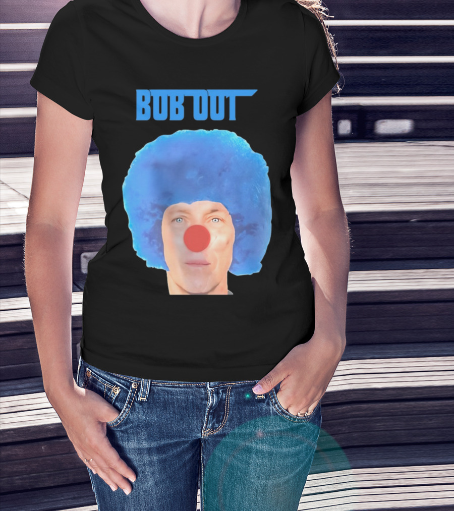 Bub Out Bernardeschi Bob Out Blue Afro Red Nose T-Shirt