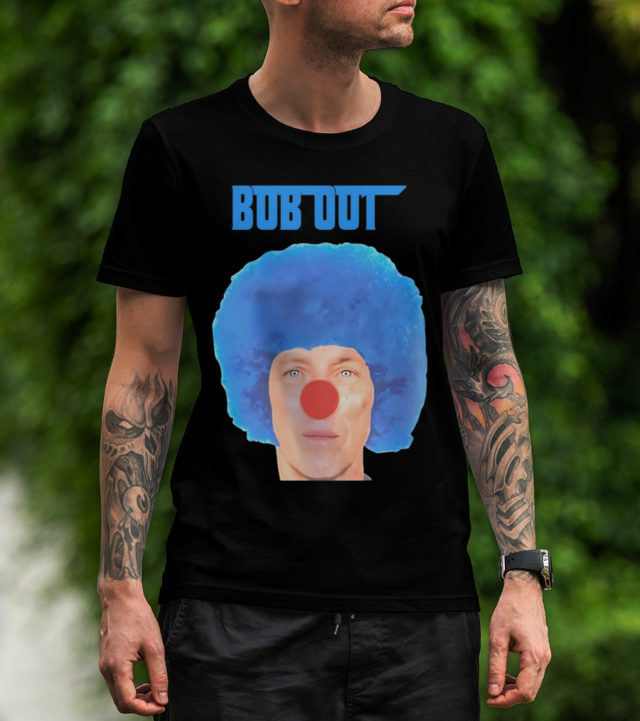 Bub Out Bernardeschi Bob Out Blue Afro Red Nose T-Shirt