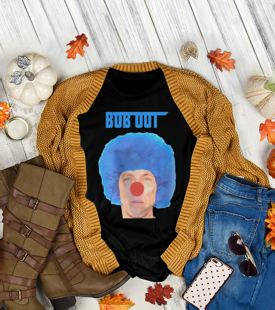 Bub Out Bernardeschi Bob Out Blue Afro Red Nose T-Shirt