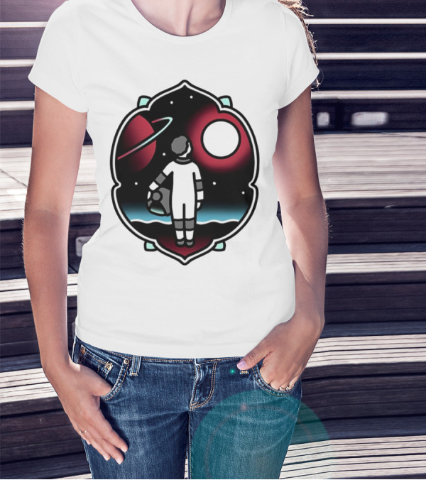 Come See The Universe Astronaut Staring At Planets And Stars T-Shirt
