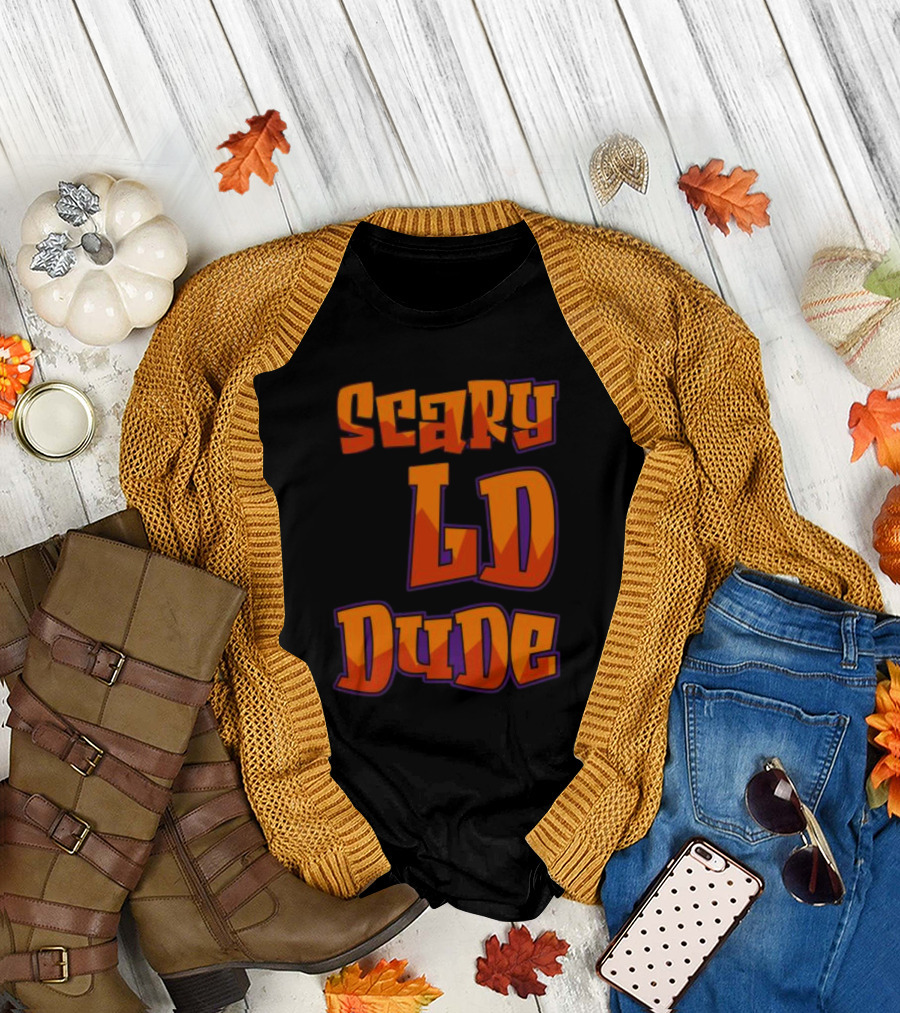Scary LD Dude Retro Font T-Shirt