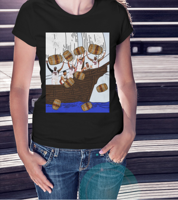 Miami Heat Cafecito Party Ship Adventure Before Flight To Denver T-Shirt
