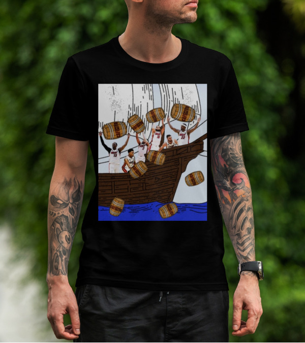 Miami Heat Cafecito Party Ship Adventure Before Flight To Denver T-Shirt