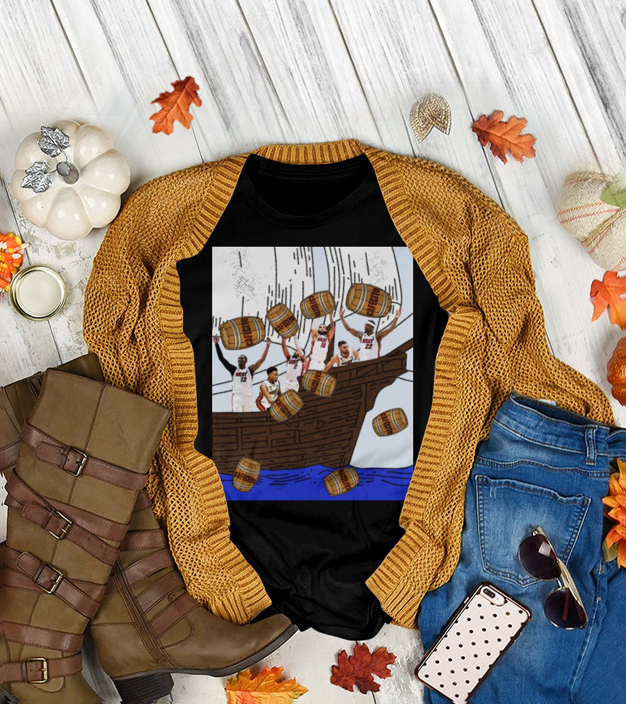 Miami Heat Cafecito Party Ship Adventure Before Flight to Denver T-Shirt