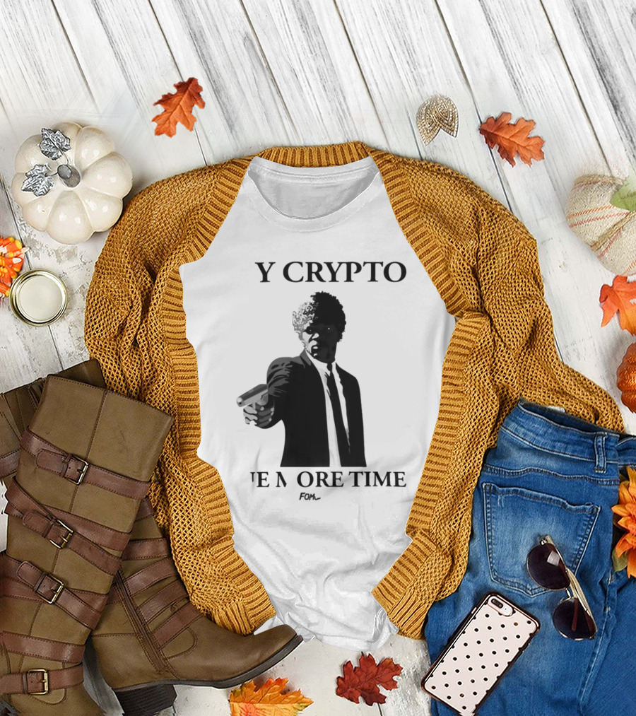 Say Crypto One More Time Pulp Fiction Meme T-Shirt