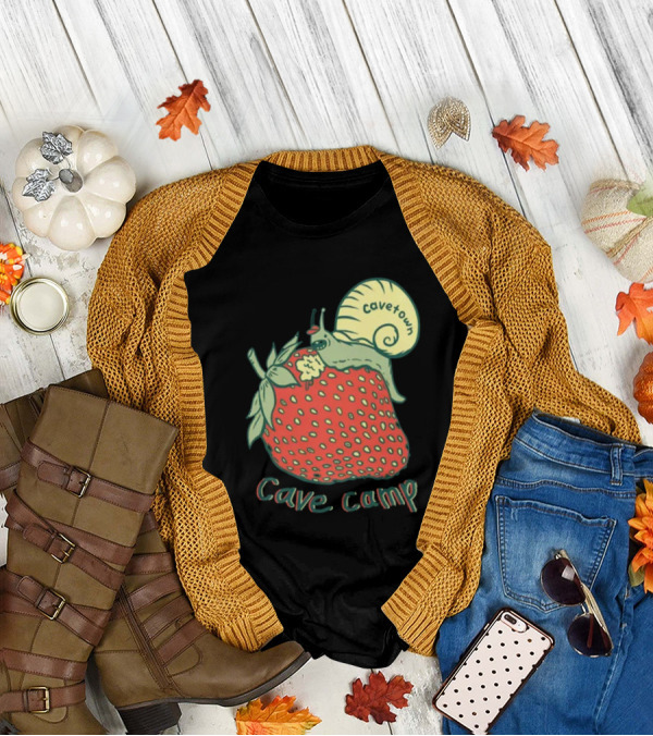 Cavetown Hungry Snail Strawberry Cave Camp T-Shirt