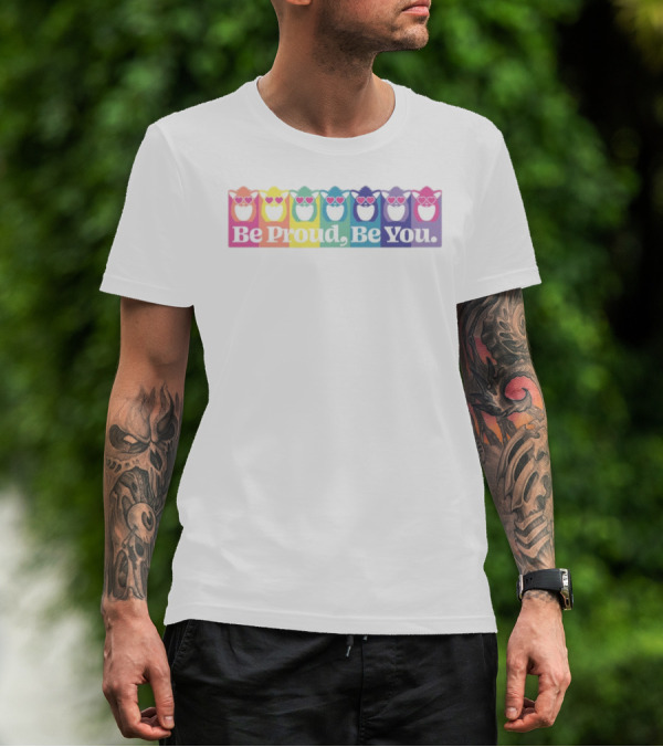 Be Proud Be You Rainbow Heart Owls T-Shirt