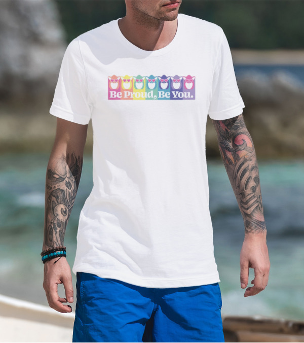 Be Proud Be You Rainbow Heart Owls T-Shirt