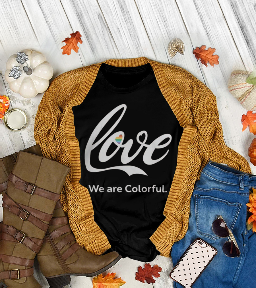 Coca-Cola Love Heart We Are Colorful Rainbow T-Shirt
