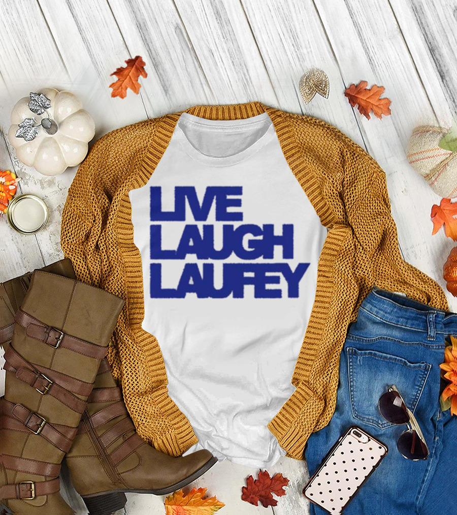 Laufeymusic Live Laugh Laufey Iconic Blue Text T-Shirt
