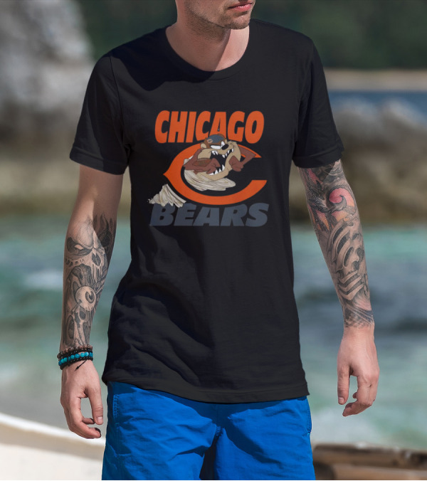 Chicago Bears Tazmanian Taz Devil Crossover T-Shirt